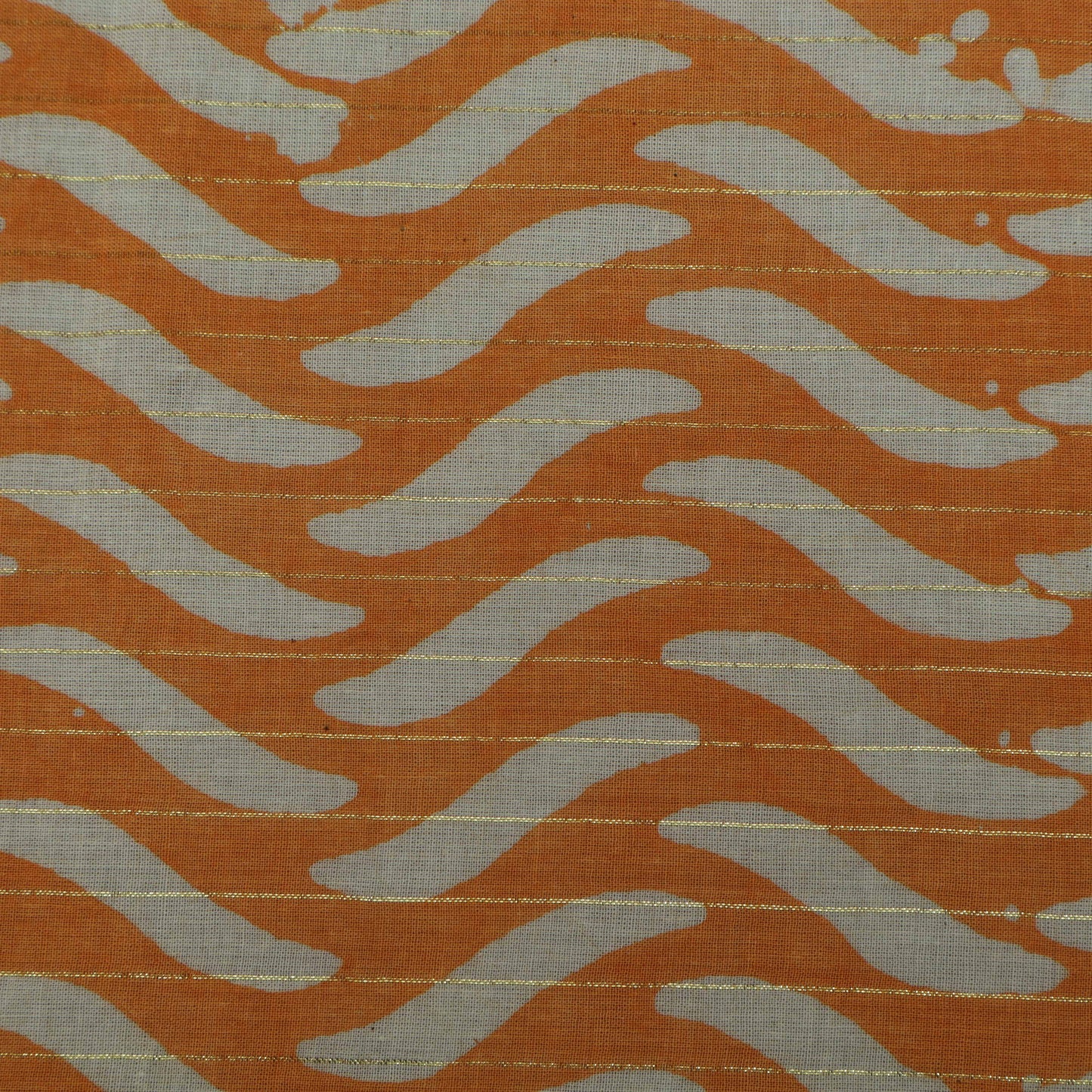 PEACH Color Cotton Jaquard Batik Print Fabric