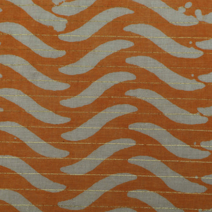 PEACH Color Cotton Jaquard Batik Print Fabric