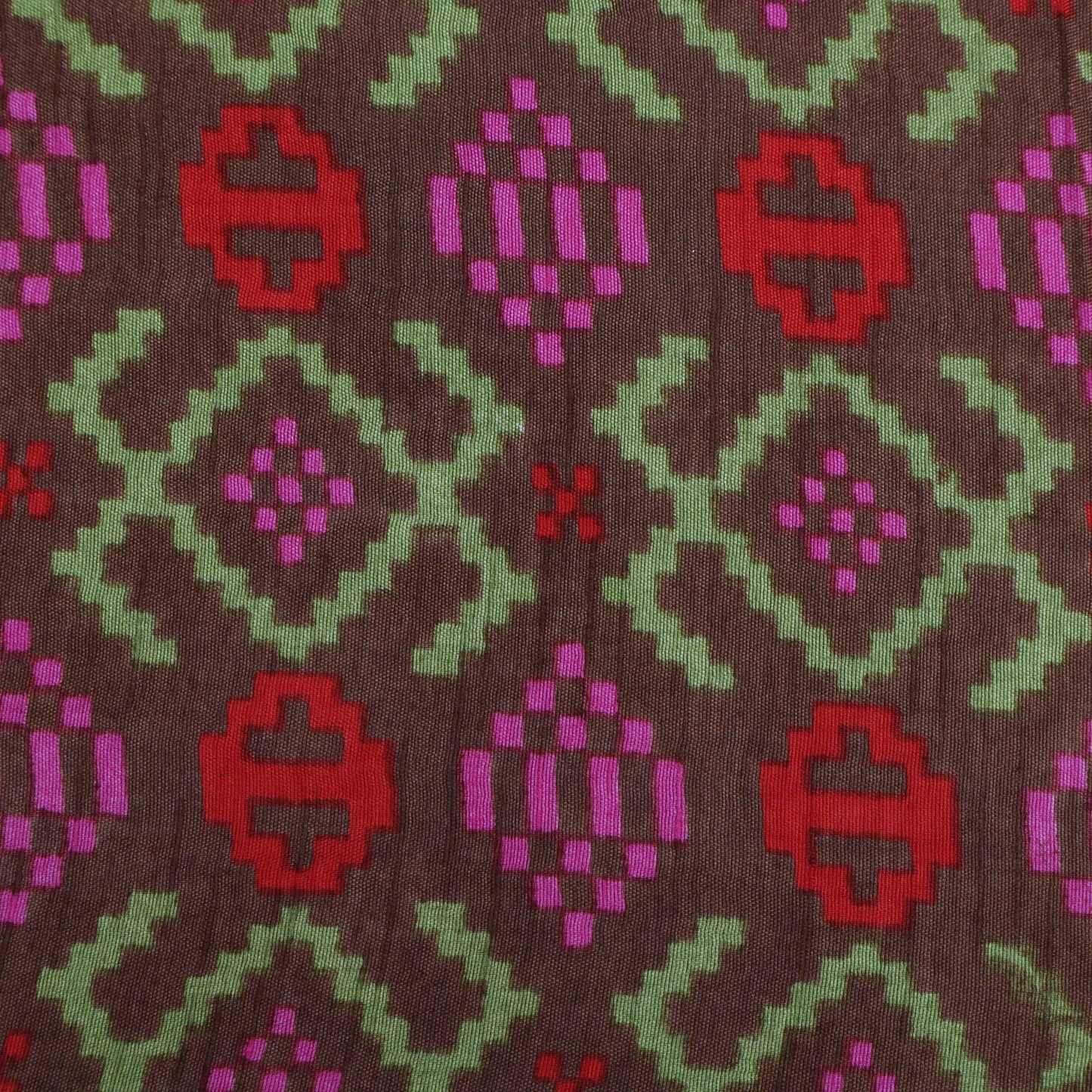 Slub Chanderi Print Fabric