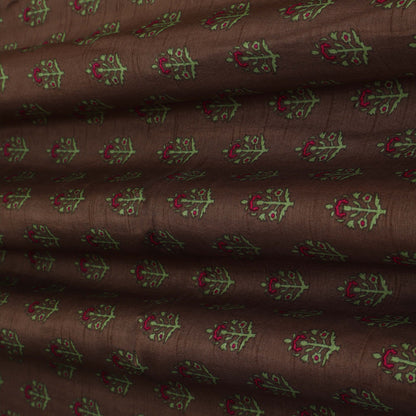 Slub Chanderi Print Fabric