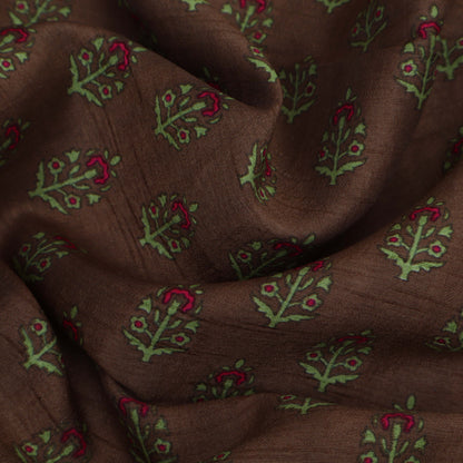 Slub Chanderi Print Fabric