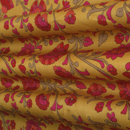 Slub Chanderi Print Fabric