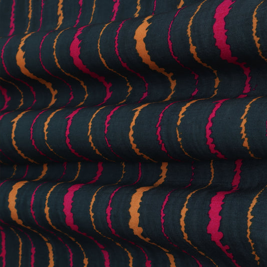 Slub Chanderi Print Fabric