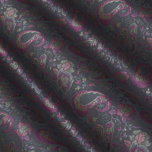 Grey Color Fabric Tanchui Brocade
