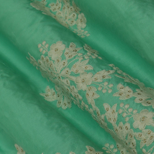 Colored Cotton Border Embroidery Fabric