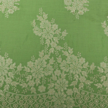 Colored Cotton Border Embroidery Fabric