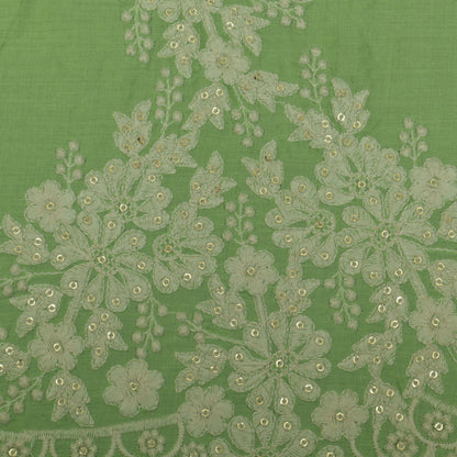 Colored Cotton Border Embroidery Fabric
