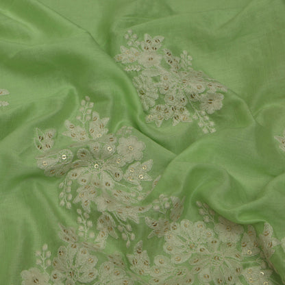 Colored Cotton Border Embroidery Fabric