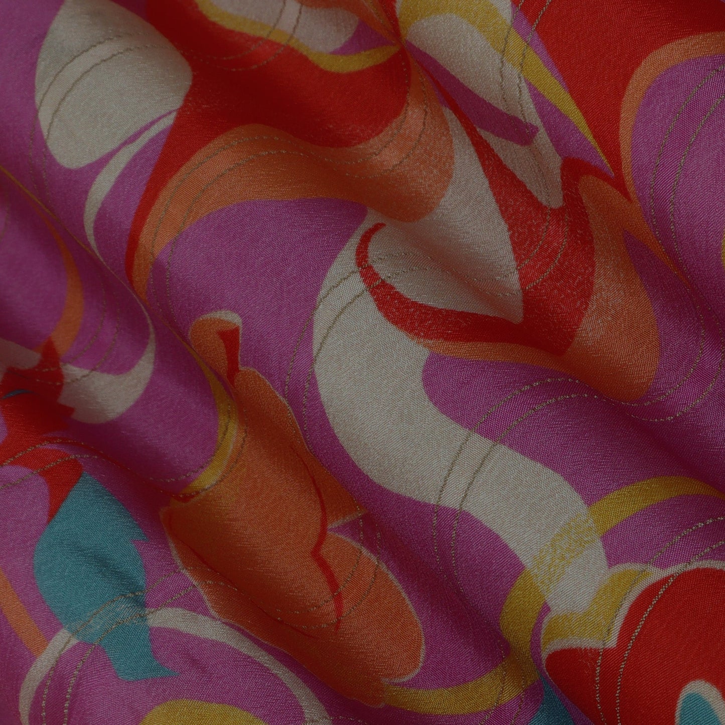 Multi-Color CHINON PRINT LUREX Fabric