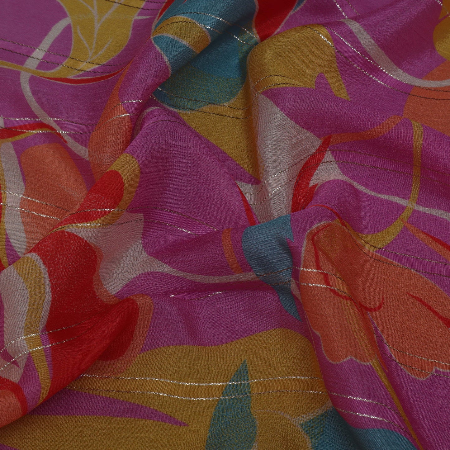 Multi-Color CHINON PRINT LUREX Fabric