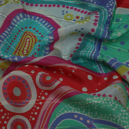 Multi-Color CHINON PRINT LUREX Fabric