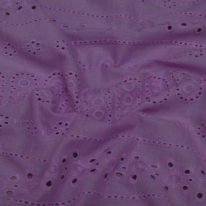 Cotton Chikan Embroidery Fabric