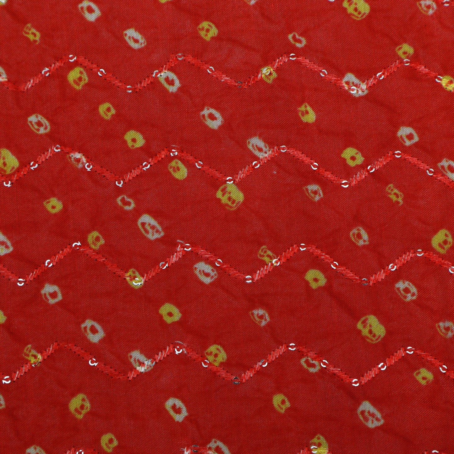 Multi-Color MulMul silk Print Embroidery Fabric