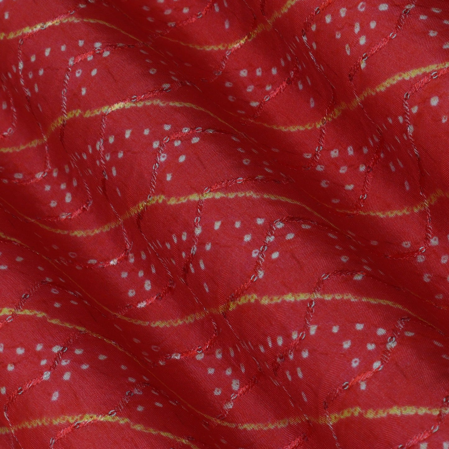 Multi-Color MulMul silk Print Embroidery Fabric