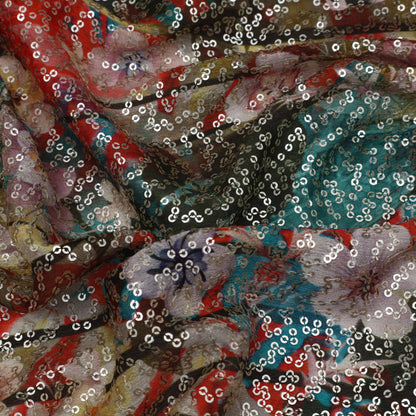 Multi-Color CHINON  WITH Sequins Fabric