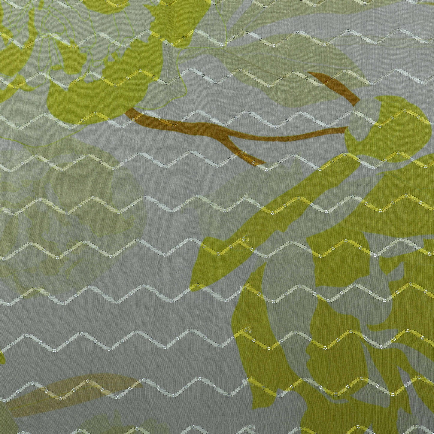 Multi-Color MulMul silk Print Embroidery Fabric