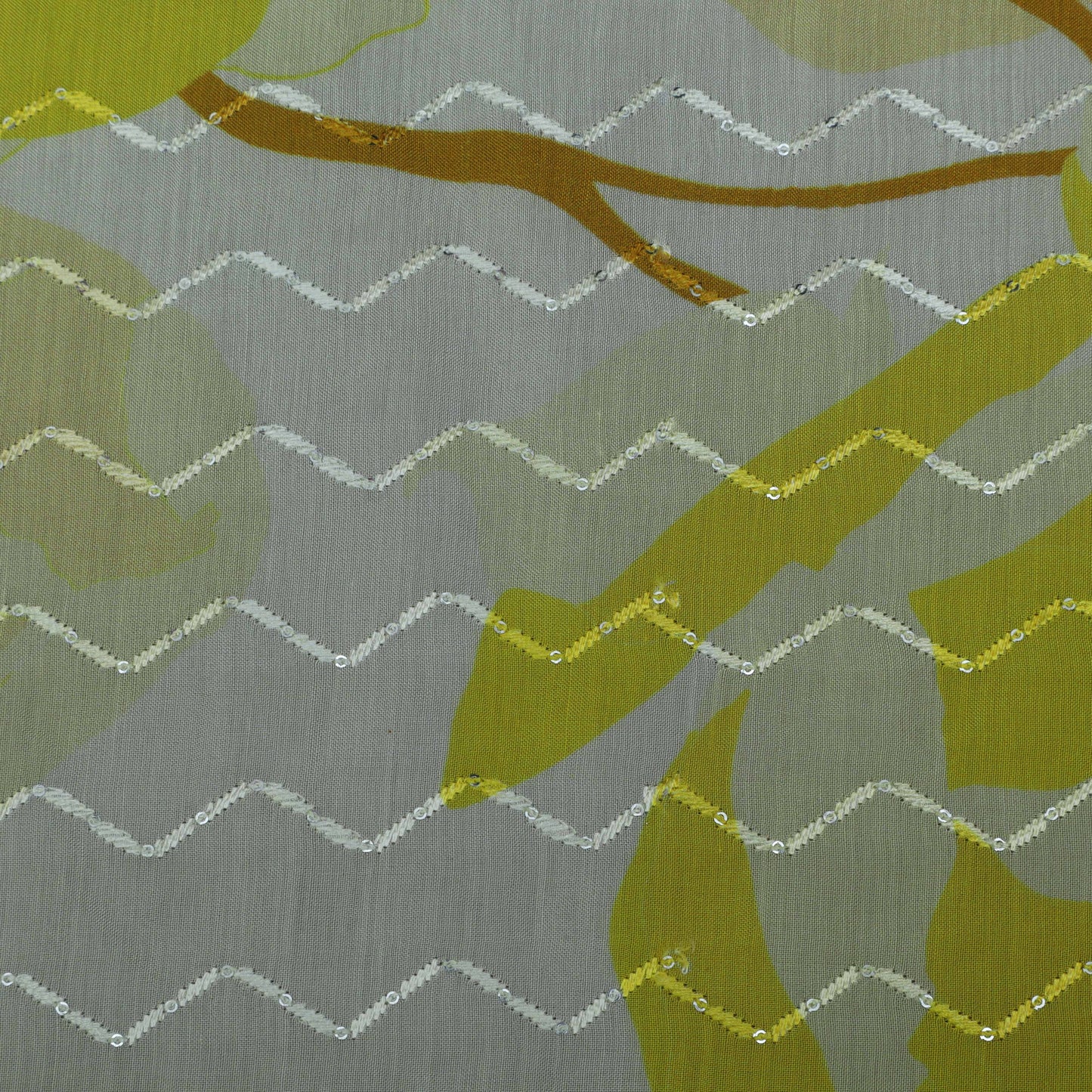 Multi-Color MulMul silk Print Embroidery Fabric