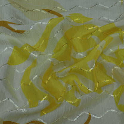 Multi-Color MulMul silk Print Embroidery Fabric