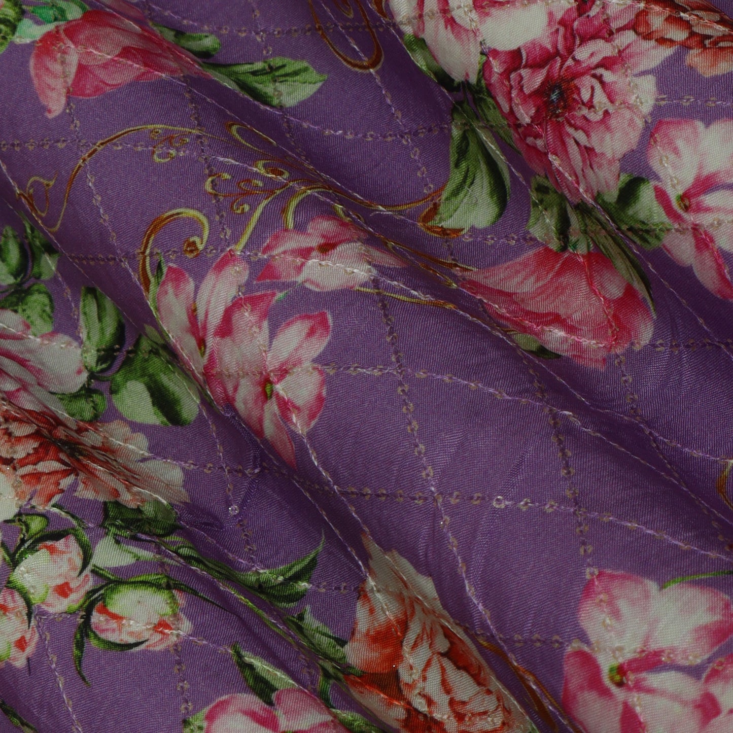 Multi-Color MulMul silk Print Embroidery Fabric