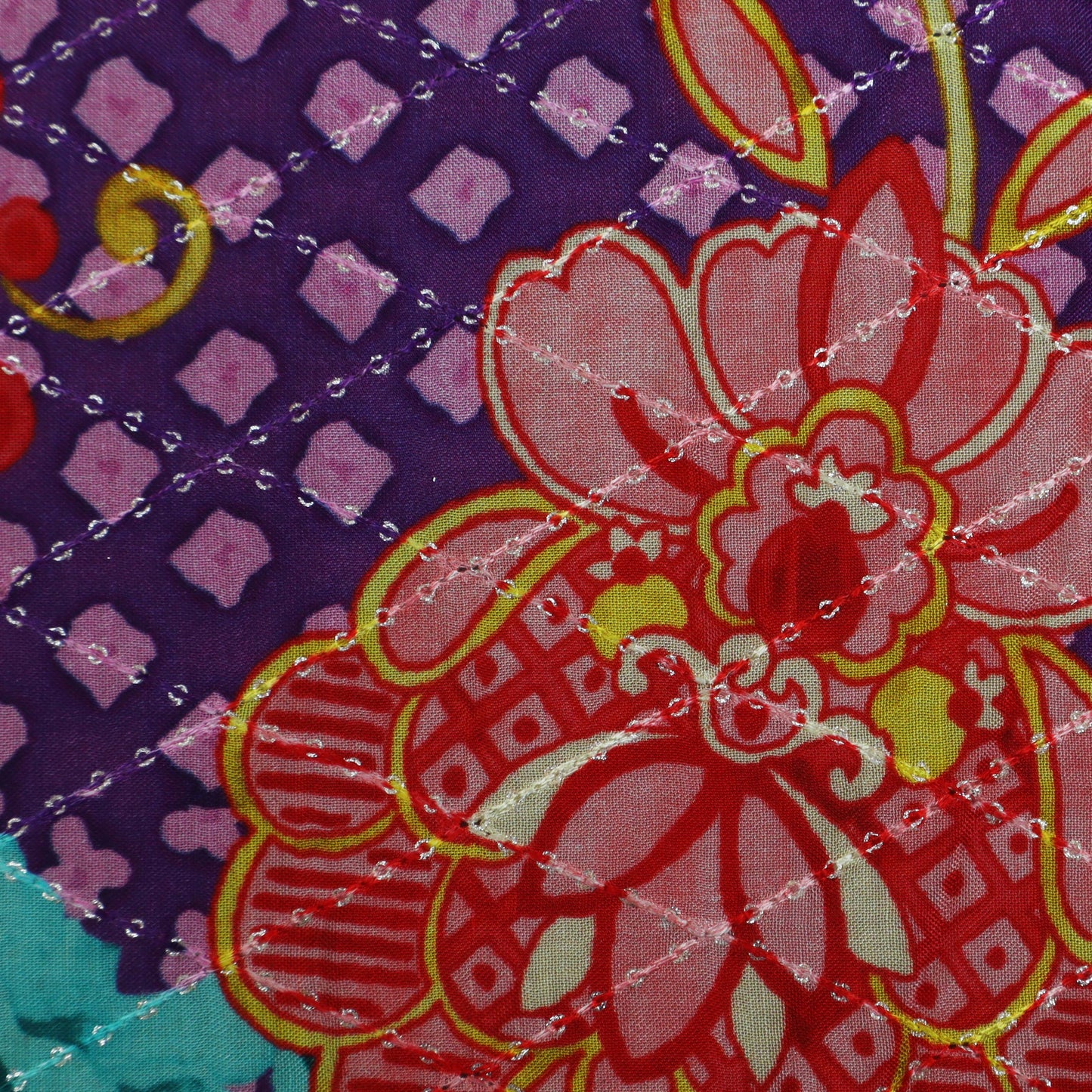 Multi-Color MulMul silk Print Embroidery Fabric