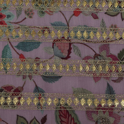 Multi-Color MulMul silk Print Embroidery