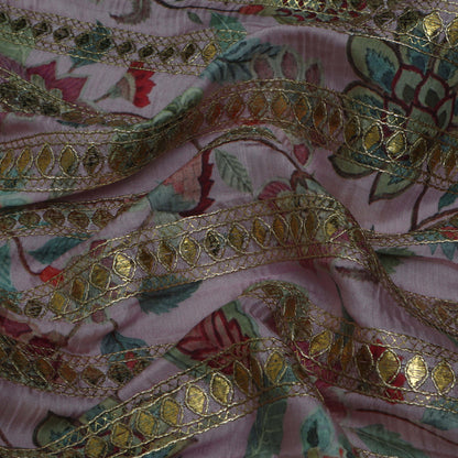 Multi-Color MulMul silk Print Embroidery