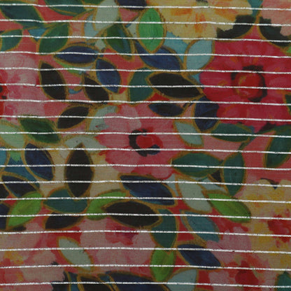 Multi-Color CHIFFON LUREX HYDRA PRINT Fabric