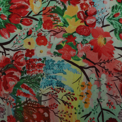 Multi-Color Chinon Crush Print Fabric