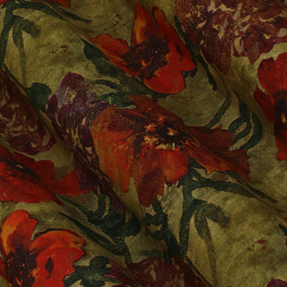 Multi-Color Chinon Crush Print Fabric