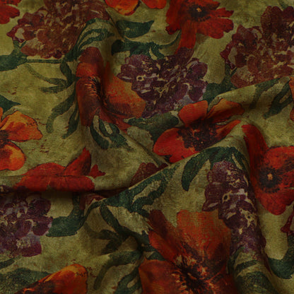 Multi-Color Chinon Crush Print Fabric