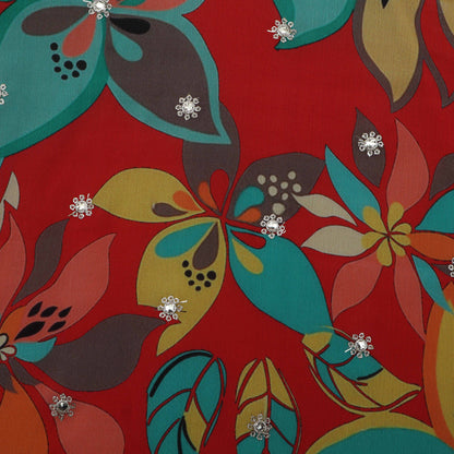 Chinon Print Embroidery Fabric