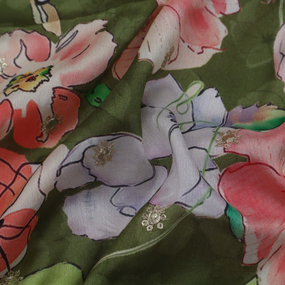 Chinon Print Embroidery Fabric