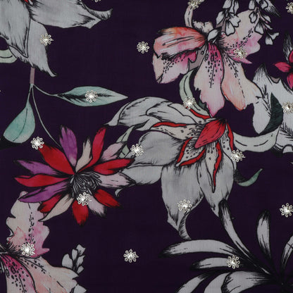 Chinon Print Embroidery Fabric