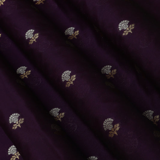 PURPLE Color KATAN BROCADE Fabric