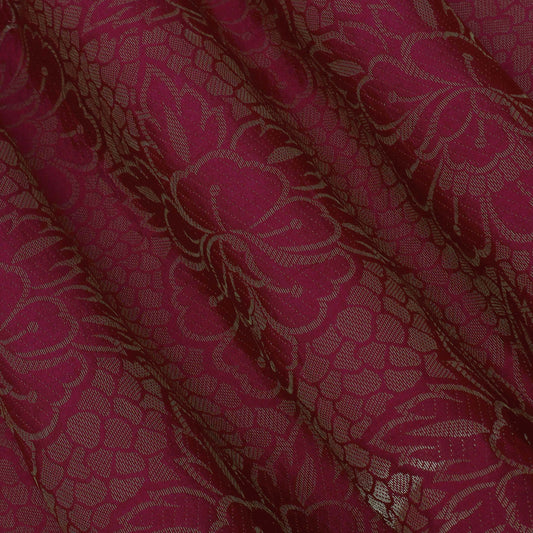 Magenta Color CHINIA SILK BROCADE Fabric