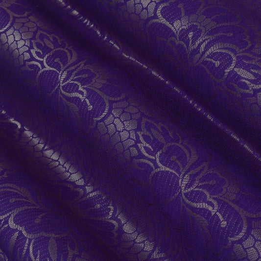 PURPLE Color CHINIA SILK BROCADE Fabric