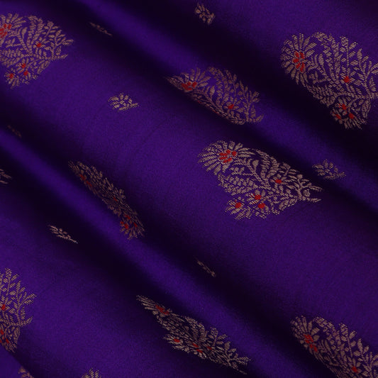 PURPLE Color CHINIA SILK BROCADE Fabric