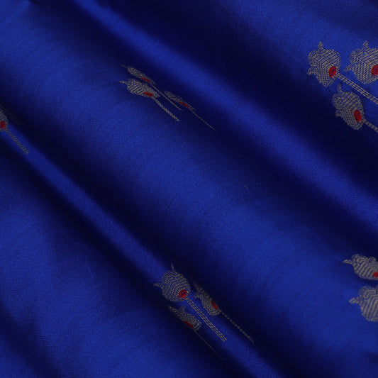 Royal Blue Color CHINIA SILK BROCADE Fabric