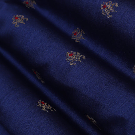 NAVY BLUE Color CHINIA SILK BROCADE Fabric