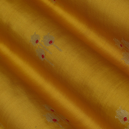 Mustard Color CHINIA SILK BROCADE Fabric