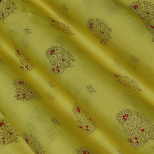 Lemon Color CHINIA SILK BROCADE Fabric