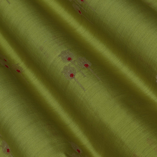 Green Color CHINIA SILK BROCADE Fabric