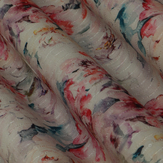 Multi-Color Cotton Print Sequence Fabric