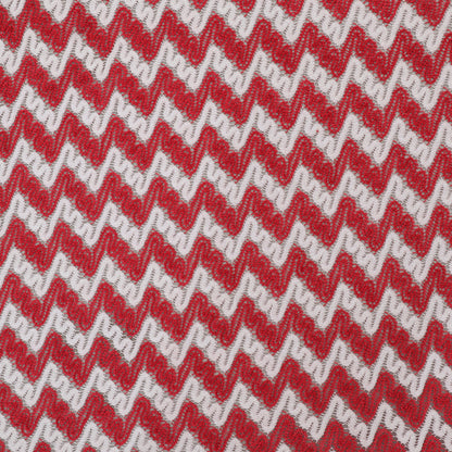 Multi-Color Zigzag Knitted Fabric