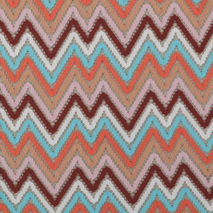 Multi-Color Zigzag Knitted Fabric