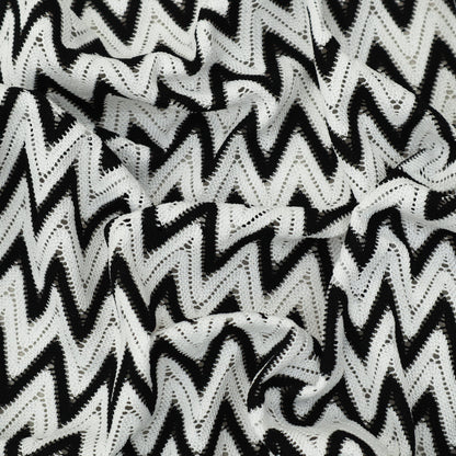 Multi-Color Zigzag Knitted Fabric