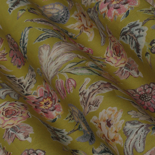 Multi-Color Mulmul Print Fabric