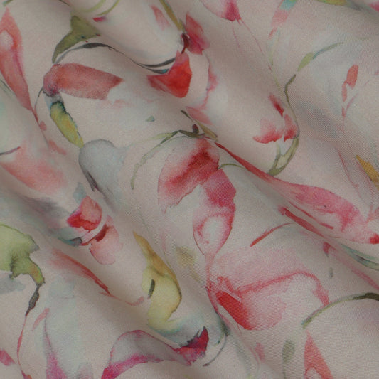 Multi-Color Mulmul Print Fabric