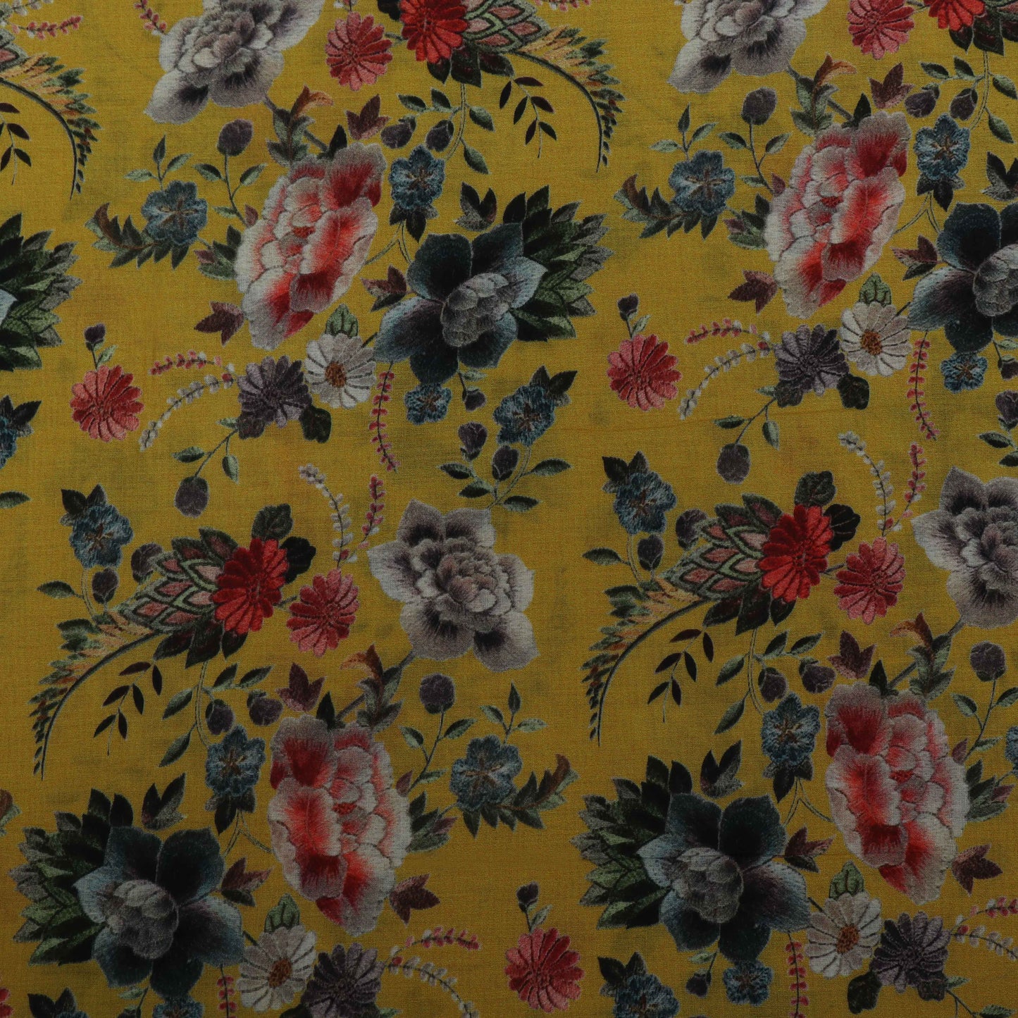 Multi-Color Mulmul Print Fabric