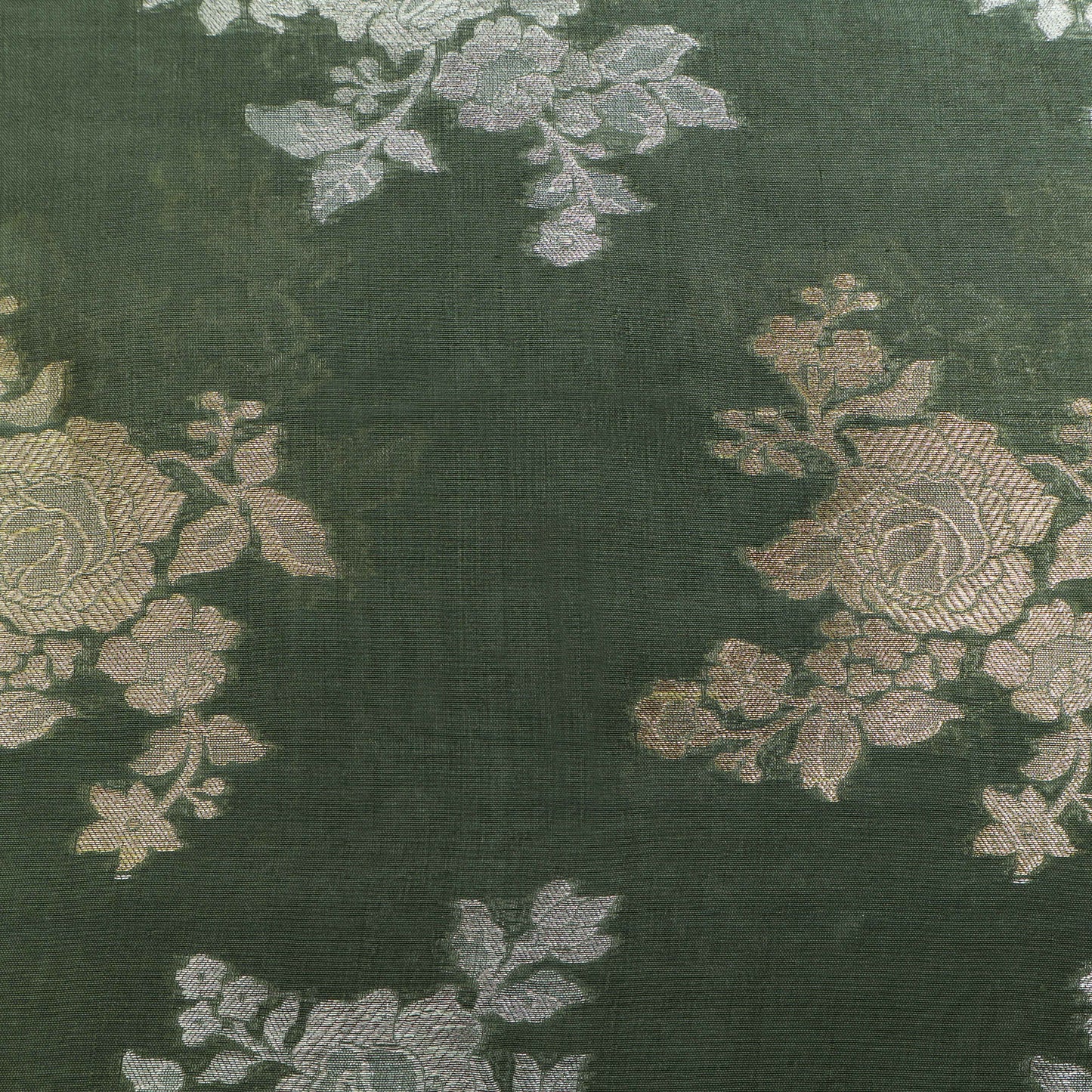 Sea Green Color Katan Dupion Silk Brocade Fabric